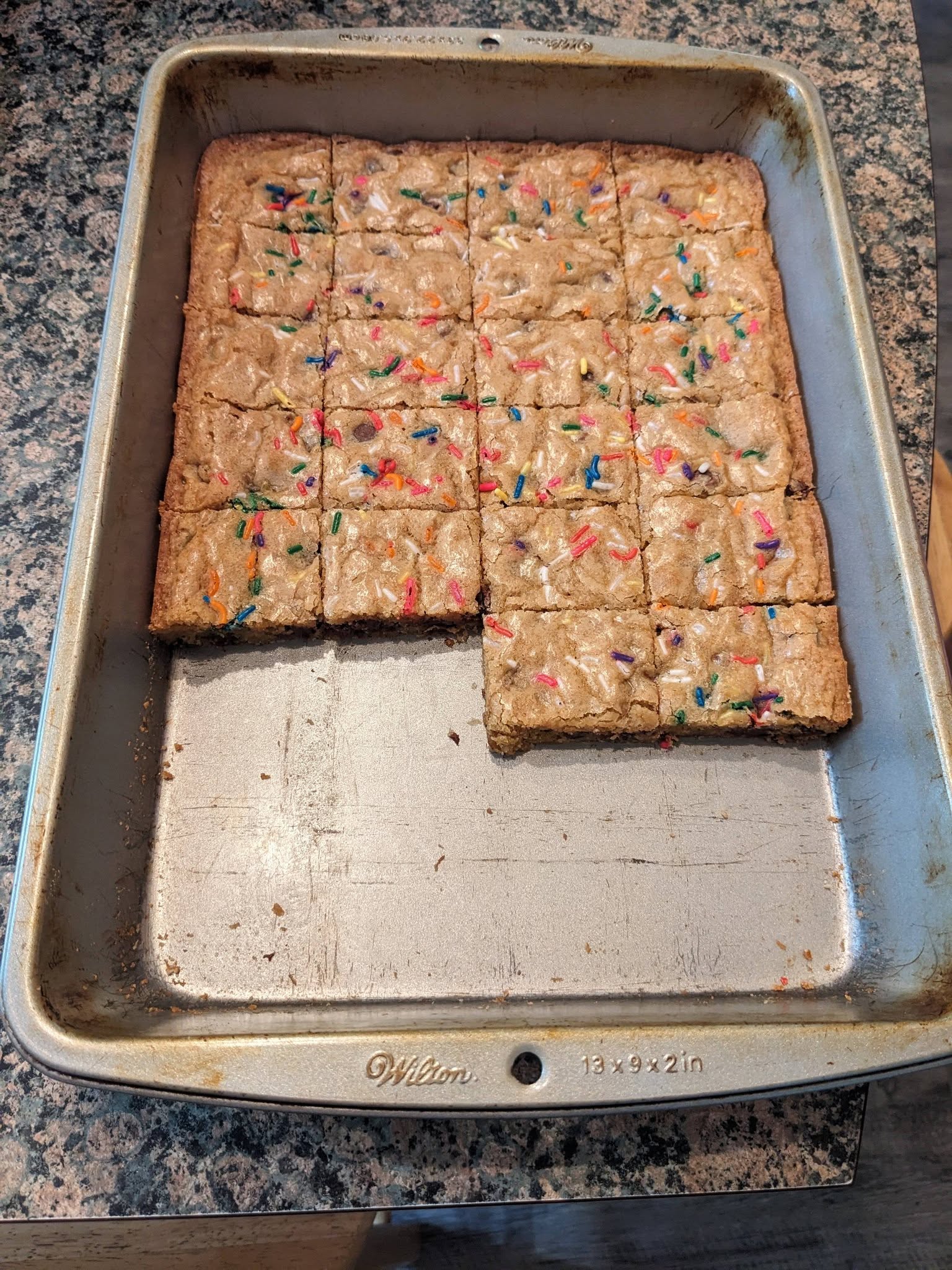 Sue's chocolate chip blondies