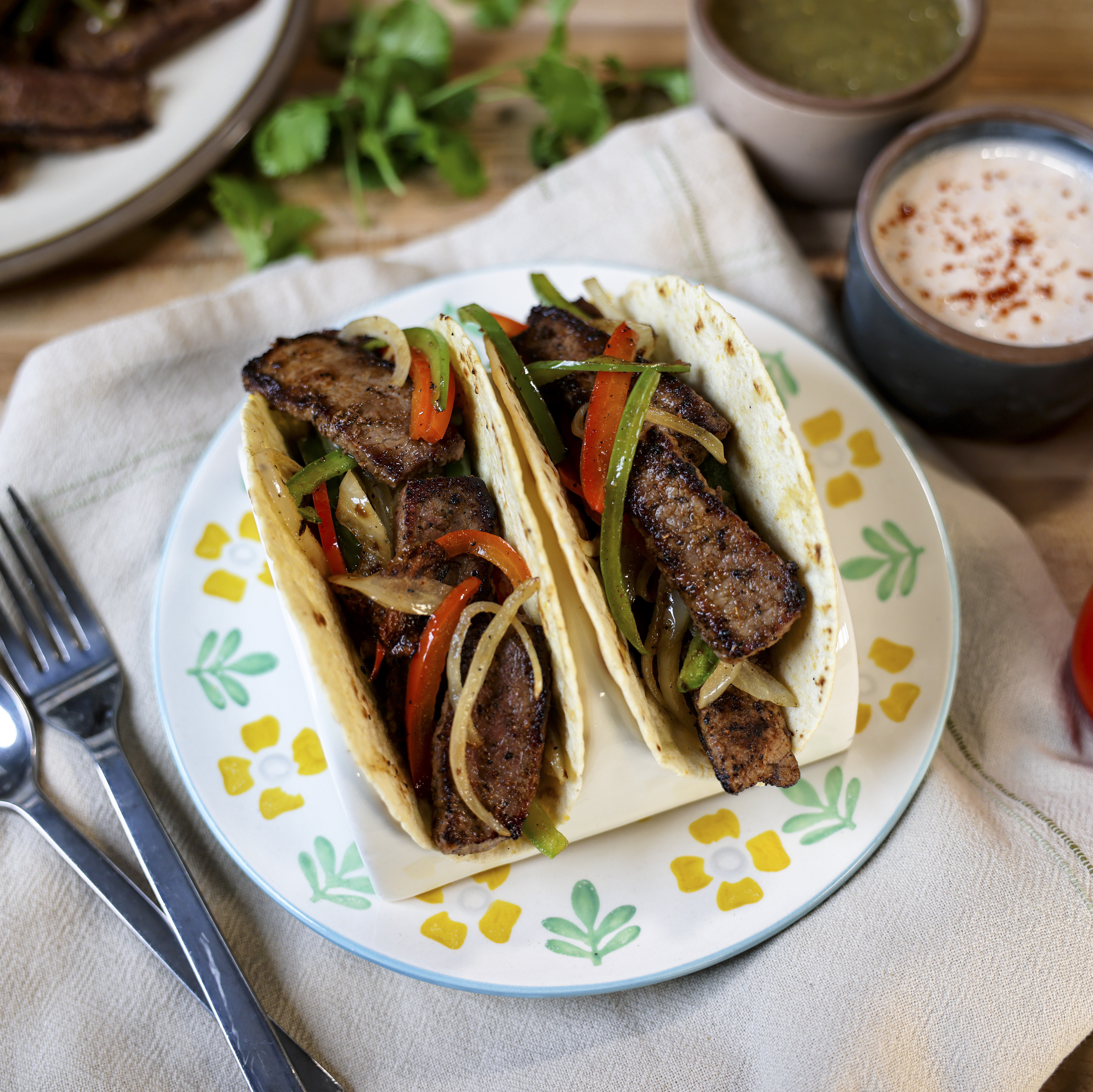 Steak fajitas
